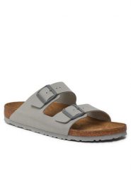 Birkenstock Klapki Arizona 1027696 Szary. Szare klapki męskie Birkenstock, ze skóry. Za 399.99 zł.