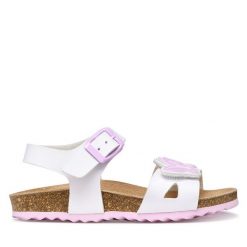 Sandały Geox. Białe sandały dziewczęce Geox, bez zapięcia. Za 249.99 zł.