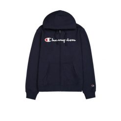 Bluza na co dzień męska CHAMPION na zamek z kapturem. Niebieskie bluzy męskie Champion, m, bez wzorów, z bawełny, z kapturem. Za 341.74 zł.