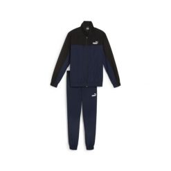 Męski dres z tkaniny PUMA Club Navy Blue. Niebieskie buty sportowe męskie Puma, z dresówki, bez zapięcia, na fitness i siłownię. W wyprzedaży za 277.65 zł.