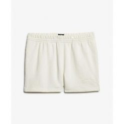 Krótki haftowany ton w ton damski Superdry Athletic Essentials. Białe szorty sportowe damskie Superdry., bez wzorów, eleganckie. W wyprzedaży za 141.75 zł.