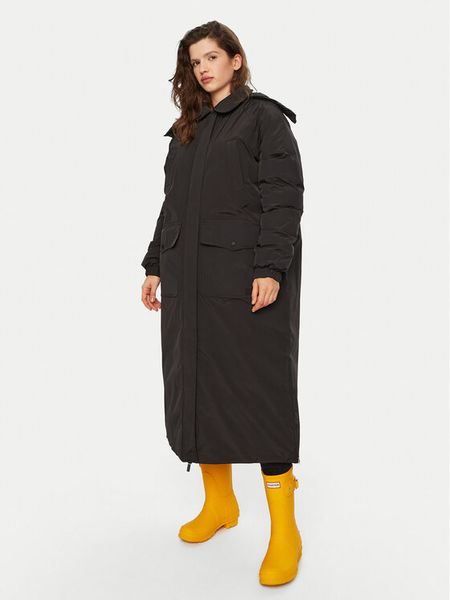 Hunter Płaszcz przejściowy HARW0014242 Czarny Regular Fit. Czarne płaszcze damskie Hunter, xl, bez wzorów, bez kaptura. Za 999.99 zł.