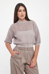 Sweter damski pleciony z cekinami PESERICO. Swetry damskie Peserico, bez wzorów, bez kołnierzyka, bez ramiączek, bez kaptura. Za 1,629.00 zł.