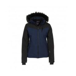 Damska kurtka narciarska Peak Mountain Armate. Niebieskie kurtki snowboardowe damskie Peak Mountain, s, bez wzorów, z futra, długie, bez kaptura, narciarskie. Za 596.00 zł.