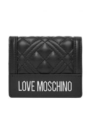 LOVE MOSCHINO Portfel JC5601PP1NLA000B Czarny. Czarne portfele damskie Love Moschino, bez wzorów, ze skóry. Za 279.99 zł.