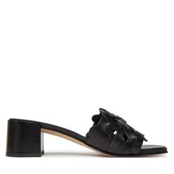 Klapki Unisa. Czarne klapki damskie Unisa, bez wzorów, bez obcasa. Za 329.99 zł.
