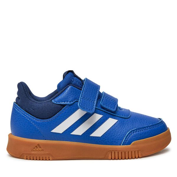 Sneakersy adidas. Niebieskie półbuty chłopięce Adidas, bez wzorów, sportowe, bez zapięcia. Za 129.99 zł.