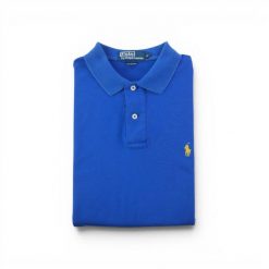 Polo Ralph Lauren koszulka męska z krótkim rękawem. Niebieskie koszulki sportowe męskie Ralph Lauren, l, bez wzorów, z materiału, bez kołnierzyka, bez ramiączek, na golfa. Za 127.76 zł.
