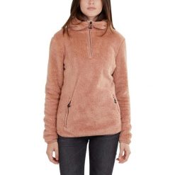Bluza damska Fundango Olivia Pile z kapturem. Czerwone bluzy sportowe damskie Fundango, l, bez wzorów, z materiału, z kapturem, trekkingowe. Za 239.90 zł.