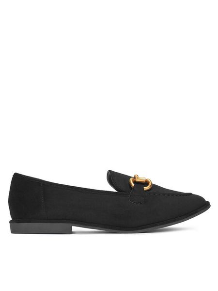 DeeZee Loafersy 1-141-1 Czarny. Czarne mokasyny damskie DeeZee, z materiału. Za 94.99 zł.