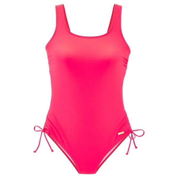Strój kąpielowy Simple. Brązowe kostiumy jednoczęściowe damskie LASCANA, uniwersalny, bez wzorów, z materiału, eleganckie, do pływania. Za 381.00 zł.