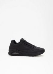 Sneakersy Skechers. Czarne buty sportowe męskie bonprix, bez zapięcia. Za 429.99 zł.