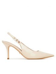 Guess Szpilki FLTNS5 PAF05 Beżowy. Brązowe szpilki damskie Guess, z aplikacjami, ze skóry, bez obcasa, bez zapięcia. Za 489.99 zł.