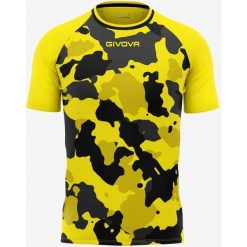 T-shirt Givova Army dla mężczyzn w kolorze żółtym i czarnym - Bawełna i komfort. Czarne koszulki sportowe męskie Givova, m, bez wzorów, z bawełny, sportowe, bez kołnierzyka. Za 159.99 zł.