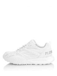 Plein Sport Sneakersy SAFS USC0933 STE003N Biały. Białe buty sportowe męskie Plein Sport, z materiału, bez zapięcia. Za 810.00 zł.