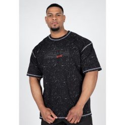 Saginaw Duże rozmiary Koszulka - Washed Czarny. Czarne koszulki sportowe męskie GORILLA WEAR, bez wzorów, bez kołnierzyka, bez ramiączek, na fitness i siłownię. Za 213.00 zł.