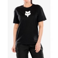 Koszulka damska Fox Head Basic Tee. Czarne koszulki sportowe damskie FOX, bez wzorów, bez kołnierzyka, bez ramiączek. Za 119.99 zł.