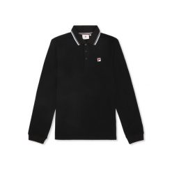 Koszulka polo z długim rękawem Fila Biella Regular. Czarne koszulki sportowe męskie Fila, xl, bez wzorów, z materiału, bez kołnierzyka, bez ramiączek. Za 322.75 zł.