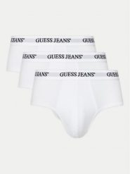 Guess Jeans Komplet 3 par slipów M4BZ43 K6YW1 Biały. Białe slipki męskie Guess Jeans, m, z aplikacjami, z bawełny. Za 159.99 zł.