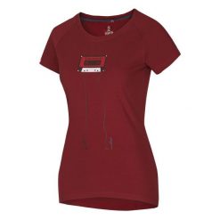 Koszulka damska Ocun Raglan T wine. Czerwone koszulki sportowe damskie Ocun, s, bez wzorów, sportowe, bez kołnierzyka. Za 161.00 zł.