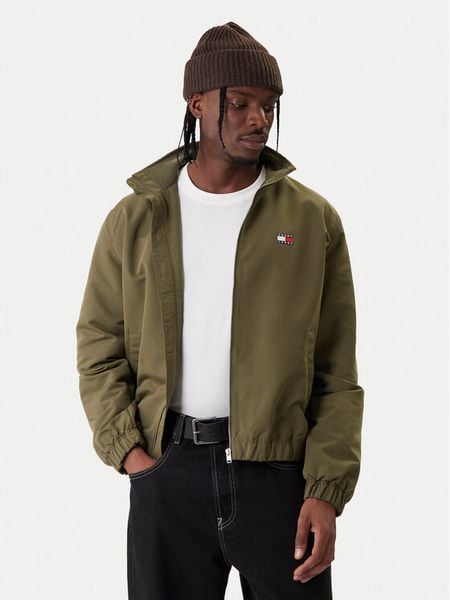 Tommy Jeans Kurtka przejściowa Essential DM0DM22720 Zielony Regular Fit. Zielone kurtki męskie Tommy Jeans, m, bez wzorów, z jeansu, bez kaptura. Za 345.99 zł.