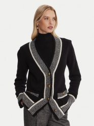 Luisa Spagnoli Kardigan Ceneriera 100206 Czarny Regular Fit. Czarne kardigany damskie Luisa Spagnoli, xl, bez wzorów, z wełny. Za 1,669.00 zł.