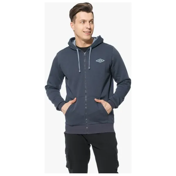 Umbro Bluza Zip Through Fleece Hoody , granatowy, rozmiar M. Niebieskie bluzy męskie Umbro, m, bez wzorów, z bawełny, z kapturem, na fitness i siłownię. W wyprzedaży za 99.99 zł.