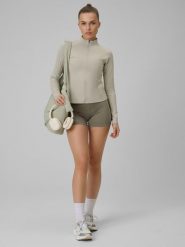 4F Legginsy krótkie treningowe damskie - oliwkowe XL. Brązowe legginsy sportowe damskie 4f, xl, bez wzorów, z podwyższonym stanem, krótkie. Za 79.99 zł.