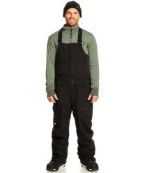 Spodnie snowboardowe męskie Quiksilver Utility Bib. Czarne spodnie sportowe męskie Quiksilver, na jesień, m, bez wzorów, z materiału, narciarskie. Za 913.10 zł.