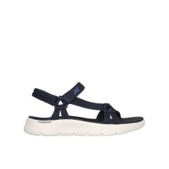 Sandały damskie SKECHERS Go Walk Flex Sandal Sublime. Czarne obuwie sportowe damskie Skechers, bez wzorów, bez obcasa, bez zapięcia. Za 209.99 zł.