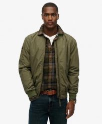 Superdry Lekka kurtka bomber MA1 z bawełny – Dusty Olive Green. Zielone kurtki męskie Superdry., m, bez wzorów, z bawełny, bez kaptura. Za 362.10 zł.