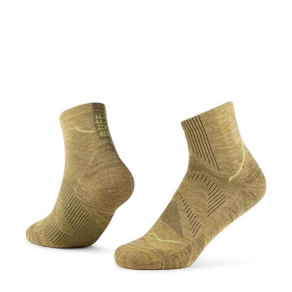 Skarpety biegowe Buff Dryflx Quarter Sock DQ. Zielone skarpety damskie Buff, bez wzorów, z elastanu. Za 108.89 zł.