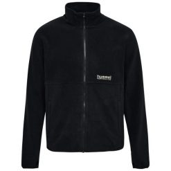 Polar zapinany na zamek błyskawiczny Hummel Pulse. Czarne bluzy męskie Hummel, bez wzorów, z polaru, bez kaptura. Za 273.45 zł.