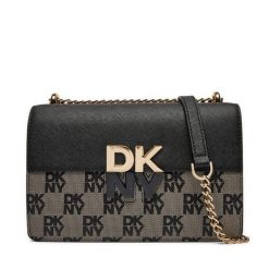 Torebka DKNY. Czarne listonoszki damskie DKNY, bez wzorów, bez dodatków. Za 849.99 zł.