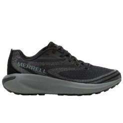 Buty do biegania męskie Merrell J068063. Czarne buty sportowe męskie Merrell, z gumy, bez zapięcia, do biegania. Za 528.00 zł.
