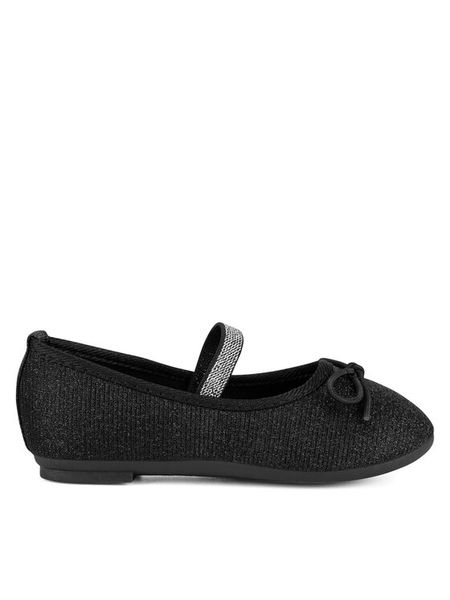 Nelli Blu Baleriny CM240723-10 Czarny. Czarne baleriny dziewczęce Nelli Blu, bez wzorów, z materiału, bez zapięcia. Za 59.99 zł.