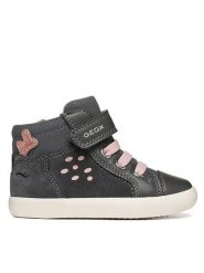 Geox Sneakersy B Gisli Girl B661MA 022BC C9002 S Szary ciemny. Szare buty sportowe dziewczęce Geox, bez wzorów, ze skóry, bez zapięcia. Za 269.99 zł.