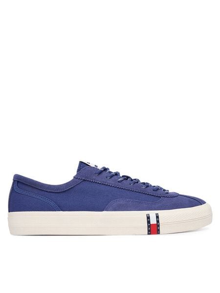 Tommy Jeans Tenisówki Archive Vulc Y2K EM0EM01760 Niebieski. Niebieskie trampki męskie Tommy Jeans, bez wzorów, z jeansu, bez zapięcia. Za 369.99 zł.