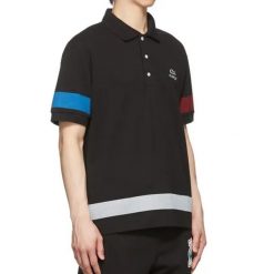 Koszulka męska Lacoste x Awake Ny. Czarne koszulki polo męskie Lacoste, m, z aplikacjami, z bawełny, klasyczne, bez ramiączek. Za 377.00 zł.