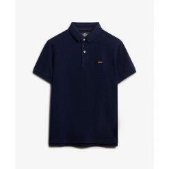 Koszulka polo z piki Superdry Classic. Niebieskie koszulki polo męskie Superdry., m, bez wzorów, bez ramiączek. Za 236.50 zł.