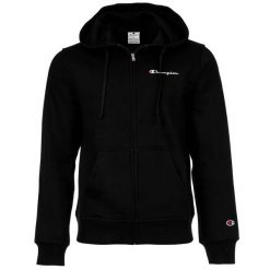 Bluza męska Champion Full Zip Hoodie. Czarne bluzy męskie Champion, m, bez wzorów, z bawełny, z kapturem. Za 341.74 zł.