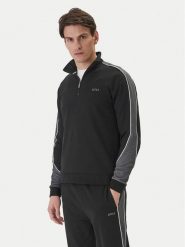 BOSS Bluza 50554780 Czarny Regular Fit. Czarne bluzy męskie Boss, l, bez wzorów, z bawełny, bez kaptura. Za 499.99 zł.