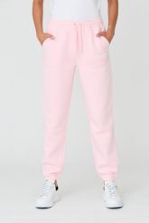 JUICY COUTURE Różowe spodnie Sora. Czerwone spodnie dresowe damskie Juicy Couture, s, bez wzorów, z bawełny. W wyprzedaży za 299.99 zł.