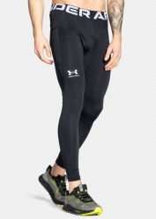 Legginsy treningowe męskie czarne Under Armour ColdGear Leggings. Czarne legginsy sportowe męskie Under Armour, l, bez wzorów, z elastanu. Za 139.99 zł.