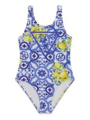 Guess Strój kąpielowy J6GZ32 MC052 Niebieski. Niebieskie stroje kąpielowe dla dziewczynek Guess, z aplikacjami, z syntetyku. Za 214.99 zł.