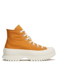 Converse Trampki Chuck Taylor All Star Lugged 2.0 Hi A06022C Żółty. Żółte trampki i tenisówki damskie Converse, bez wzorów, z materiału, retro, bez zapięcia. Za 259.99 zł.