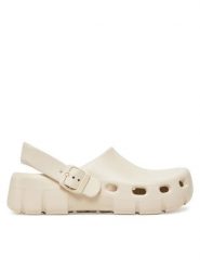 Birkenstock Klapki Birki Flow EVA 1027706 Beżowy. Brązowe klapki damskie Birkenstock, bez wzorów, z syntetyku, bez obcasa. Za 209.99 zł.