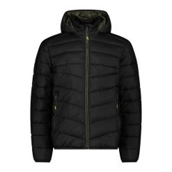 Kurtka z kapturem CMP. Czarne kurtki męskie CMP, bez wzorów, z puchu, sportowe, z kapturem. Za 508.50 zł.