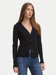 Fracomina Kardigan FR26WT8001K50601 Czarny Regular Fit. Czarne kardigany damskie Fracomina, m, bez wzorów, z syntetyku. Za 244.99 zł.