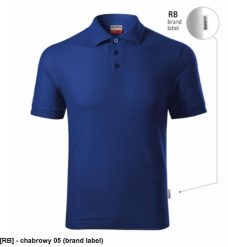 Reserve R22 - ADLER - Koszulka polo męska, 200 g/m2 - chabrowy 05 (brand label) XL. Niebieskie koszulki polo męskie RIMECK, m, bez wzorów, bez ramiączek. Za 48.41 zł.